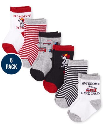 Baby Boys Rescue Midi Socks 6-Pack