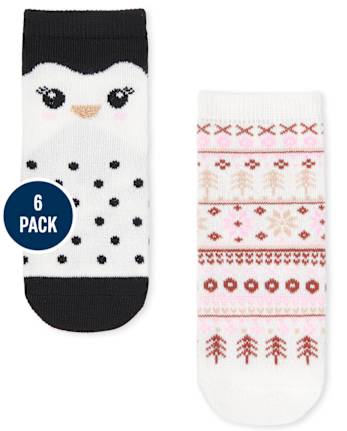 Toddler Girls Critter Midi Socks 6-Pack