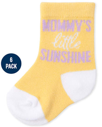 Baby Girls Floral Midi Socks 6-Pack