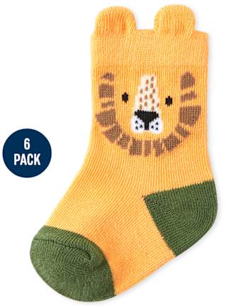 Calcetines midi Safari para bebé niño, paquete de 6