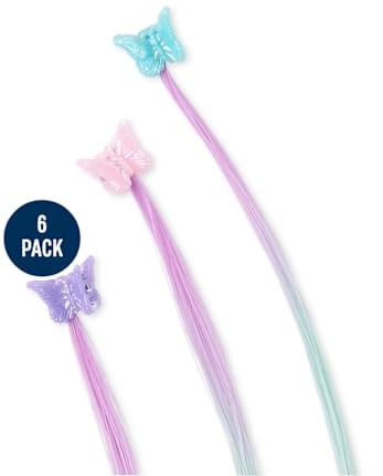 Girls Butterfly Faux Hair Clip 6-Pack