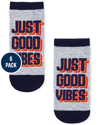 Boys Shark Ankle Socks 6-Pack