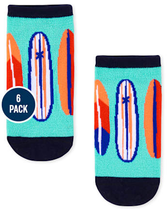 Boys Shark Ankle Socks 6-Pack