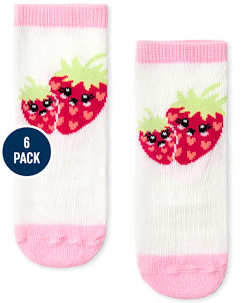 Toddler Girls Fruit Midi Socks 6-Pack