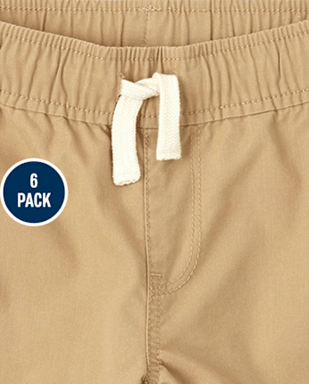 Boys Pull On Jogger Shorts 6-Pack