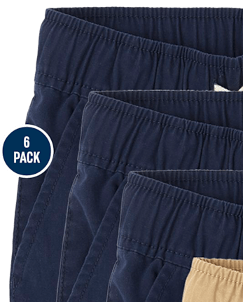 Boys Pull On Jogger Shorts 6-Pack