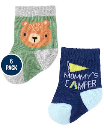 Calcetines midi Camp para bebé niño, paquete de 6