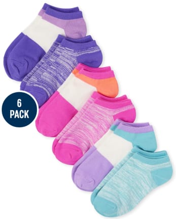 Girls Marled Ankle Socks 6-Pack | The Children's Place - MULTI CLR