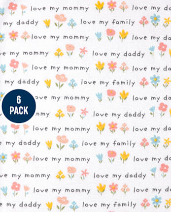 Baby Girls Floral Bib And Burp Cloth 6-Piece Set