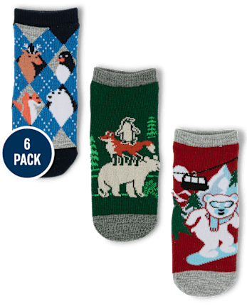 Baby And Toddler Boys Striped Midi Socks 6-Pack