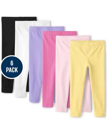 Toddler Girls Mix And Match Knit Leggings 6-Pack