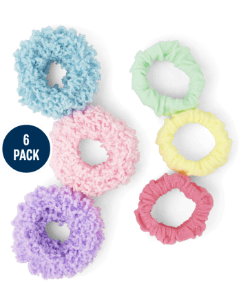 Girls Ribbon Scrunchie 6-Pack
