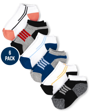 Boys Athletic Ankle Socks 6-Pack