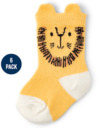 Baby Boys Jungle Midi Socks 6-Pack