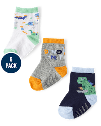 Calcetines midi Dino para bebé niño, paquete de 6
