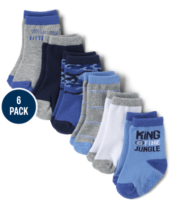Baby Boys Camo Midi Socks 6-Pack