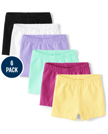 Toddler Girls Cartwheel Shorts 6-Pack