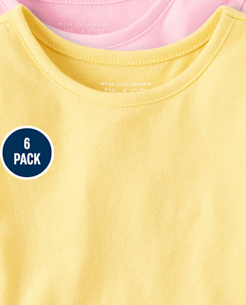 Lot de 6 t-shirts asymétriques pour petites filles