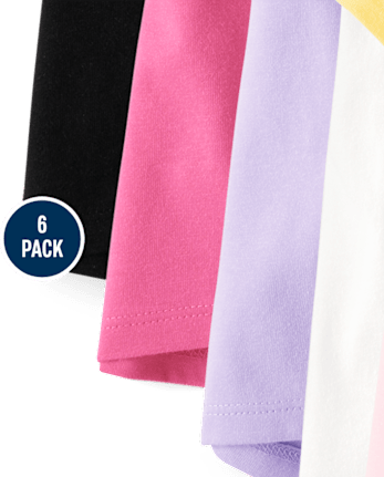 Lot de 6 t-shirts asymétriques pour petites filles