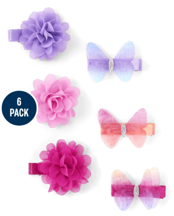 Girls Butterfly Hair Clip 6-Pack