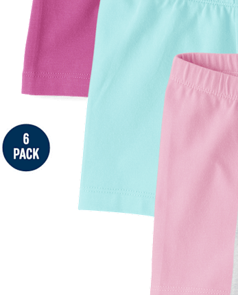 Toddler Girls Cartwheel Shorts 6-Pack