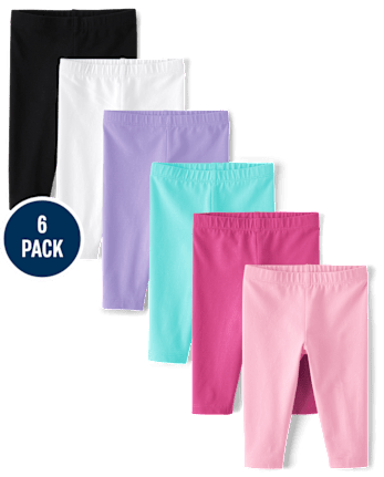 Toddler Girls Capri Leggings 6-Pack