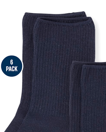 Boys Crew Socks 6-Pack