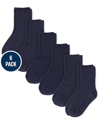 Boys Crew Socks 6-Pack