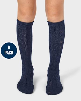 Girls Heart Pointelle Knee Socks 2-Pack