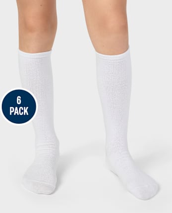 Girls Knee Socks 6-Pack
