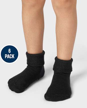 Lot de 6 paires de chaussettes à revers pour tout-petits