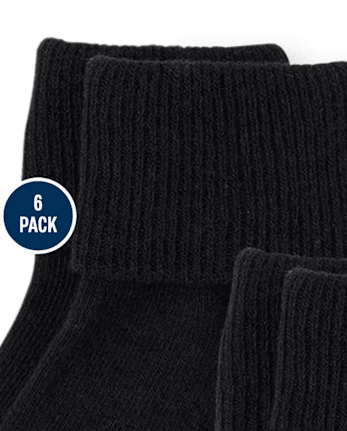 Lot de 6 paires de chaussettes à revers pour tout-petits