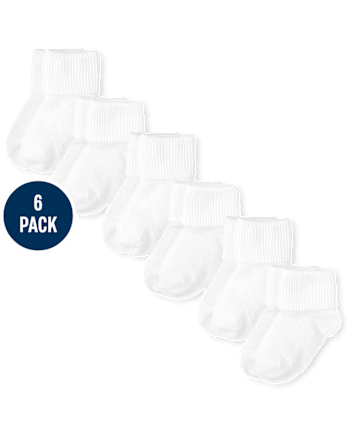 Toddler Turn Cuff Socks 6-Pack