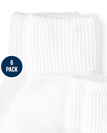 Toddler Turn Cuff Socks 6-Pack