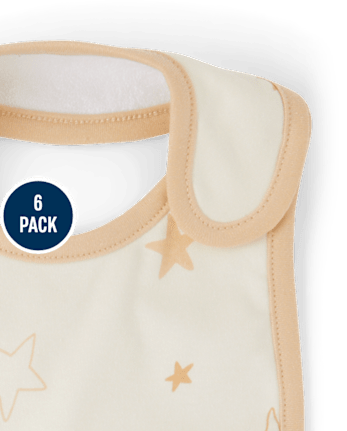 Baby Star Bib And Burp Cloth 6-Piece Set
