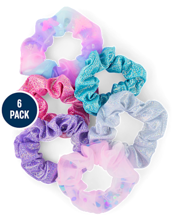 Girls Sequin Scrunchie 6-Pack