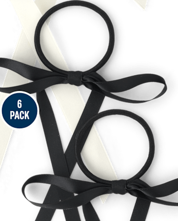 Girls Bow Scrunchie 6-Pack