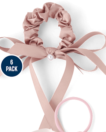 Girls Bow Scrunchie 6-Pack