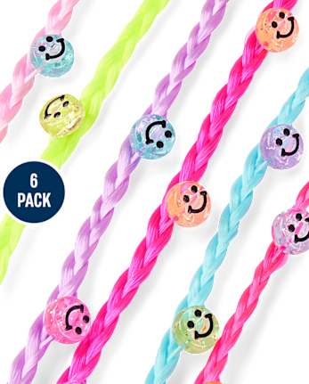 Girls Beaded Hair Extension Hair Clip 6-Pack