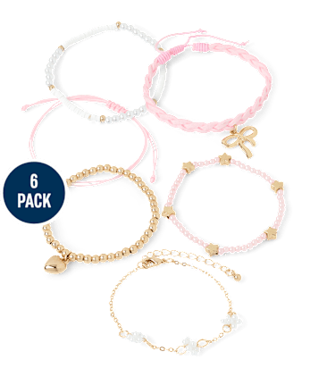 Girls Bow Friendship Bracelet 6-Pack