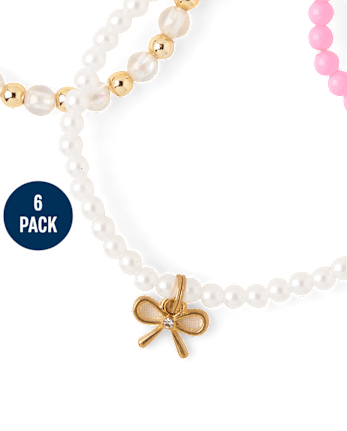 Girls Love Beaded Bracelet 6-Pack