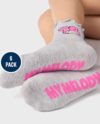 Girls Hello KittyÂ® And Friends Midi Socks 6-Pack
