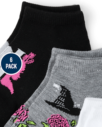 Baby And Toddler Girls Wickedâ¢ Ankle Socks 6-Pack