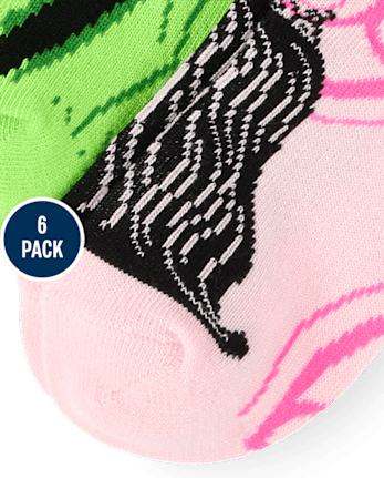 Baby And Toddler Girls Wickedâ¢ Ankle Socks 6-Pack