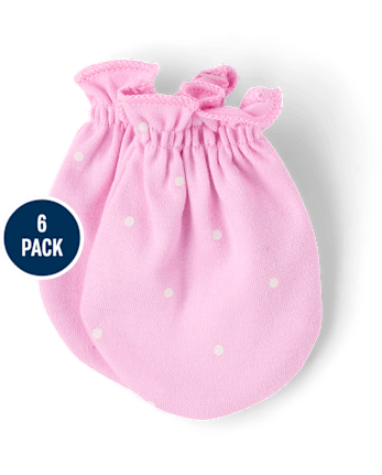 Baby Girls Floral Headwrap And Mittens 6-Pack