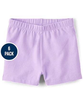 Toddler Girls Cartwheel Shorts 6-Pack
