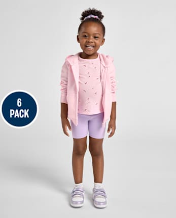 Lot de 6 shorts de cyclisme pour petites filles