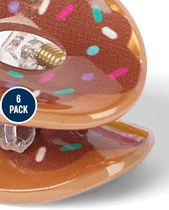 Girls Dessert Claw Clip 6-Pack