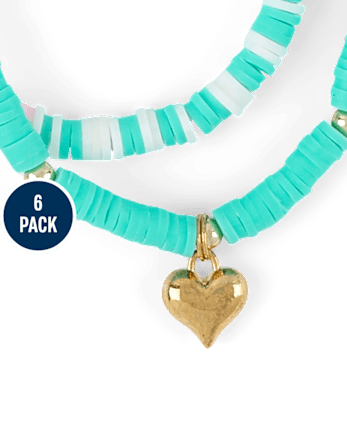 Girls Butterfly Beaded Bracelet 6-Pack