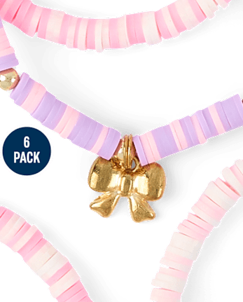 Girls Butterfly Beaded Bracelet 6-Pack